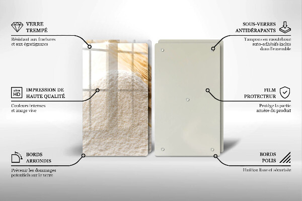 Protection plaque induction Farine et épis de céréales