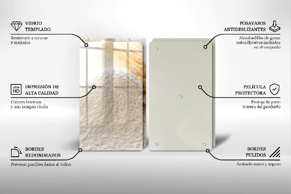 Protection plaque induction Farine et épis de céréales