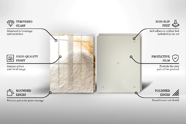 Protection plaque induction Farine et épis de céréales