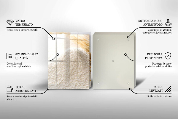 Protection plaque induction Farine et épis de céréales