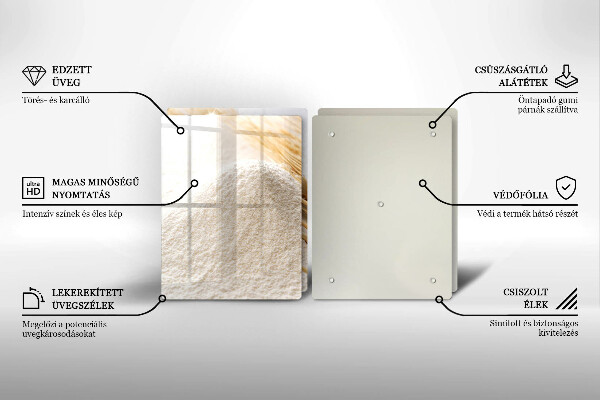 Protection plaque induction Farine et épis de céréales