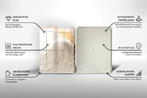 Protection plaque induction Farine et épis de céréales