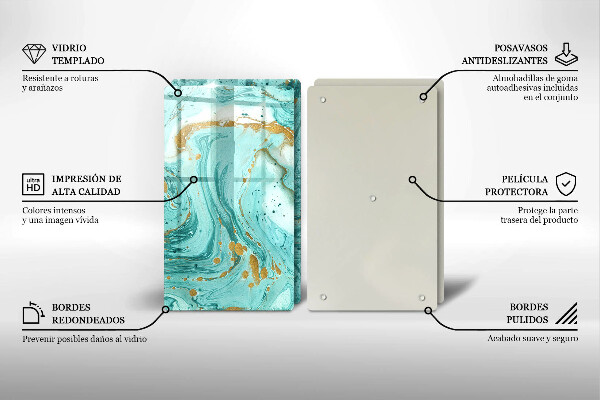 Protection plaque induction Abstraction bleue