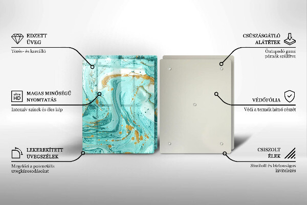 Protection plaque induction Abstraction bleue