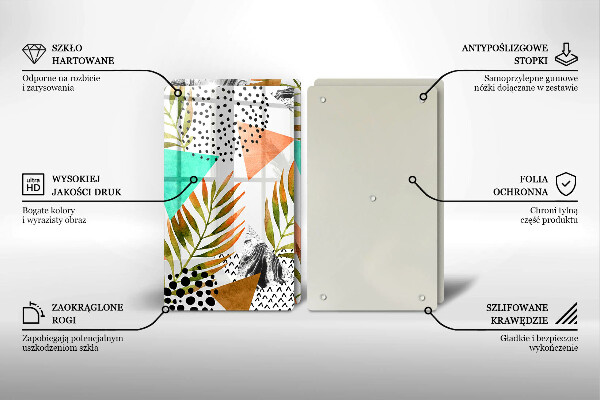 Protection plaque induction Modèle de feuilles de bohème