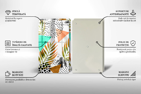 Protection plaque induction Modèle de feuilles de bohème