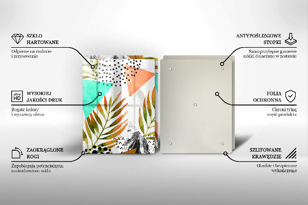 Protection plaque induction Modèle de feuilles de bohème