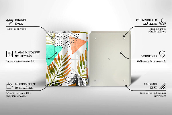 Protection plaque induction Modèle de feuilles de bohème