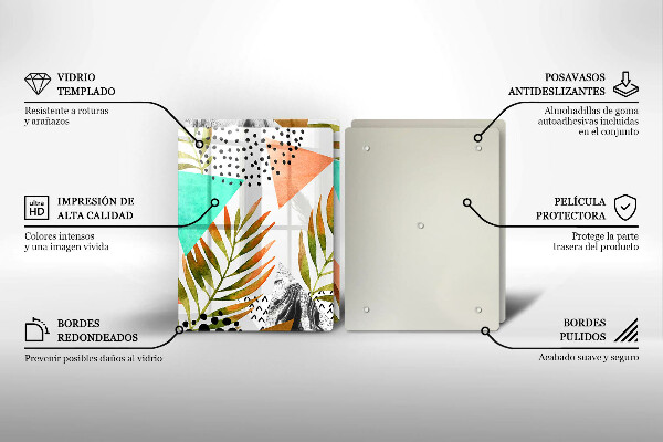 Protection plaque induction Modèle de feuilles de bohème