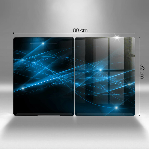 Cache plaque de cuisson Fumée bleue abstraite