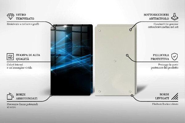 Cache plaque de cuisson Fumée bleue abstraite