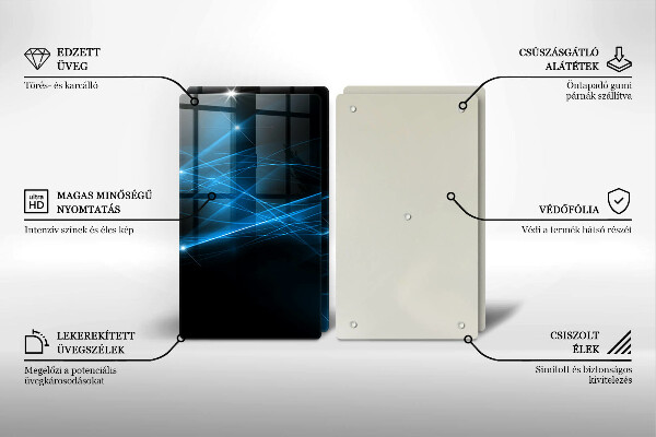 Cache plaque de cuisson Fumée bleue abstraite