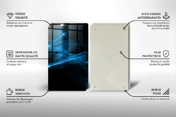 Cache plaque de cuisson Fumée bleue abstraite