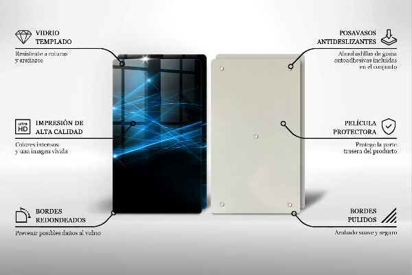 Cache plaque de cuisson Fumée bleue abstraite