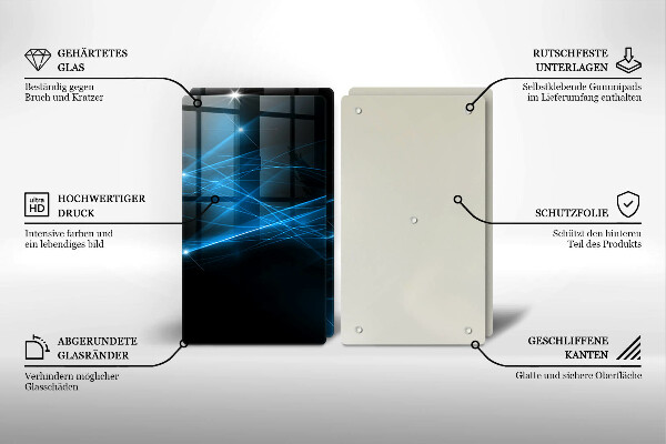 Cache plaque de cuisson Fumée bleue abstraite