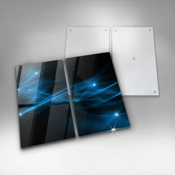 Cache plaque de cuisson Fumée bleue abstraite