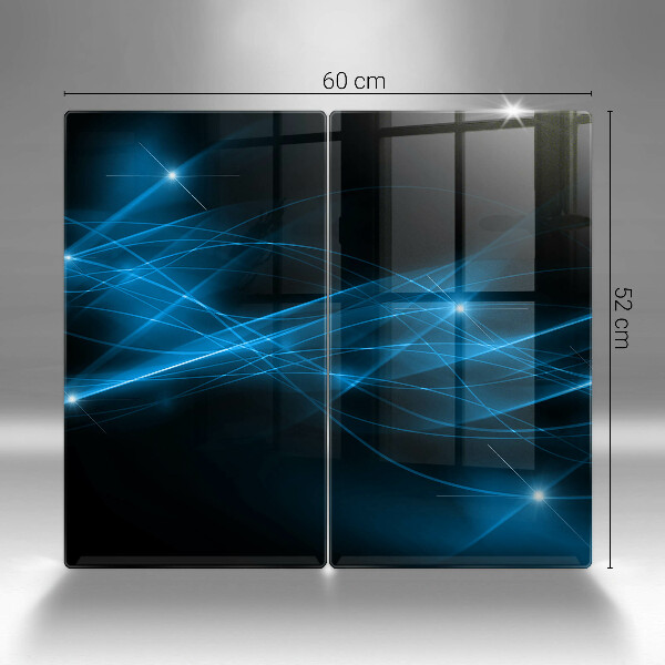 Cache plaque de cuisson Fumée bleue abstraite