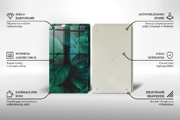 Protection plaque induction Feuilles de la jungle