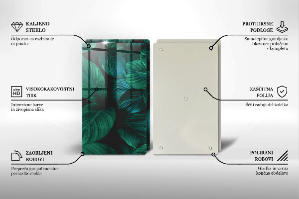 Protection plaque induction Feuilles de la jungle