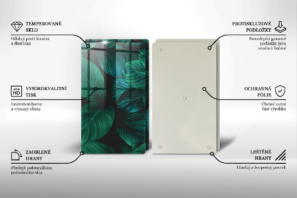 Protection plaque induction Feuilles de la jungle