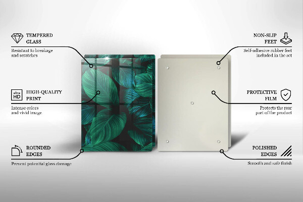 Protection plaque induction Feuilles de la jungle