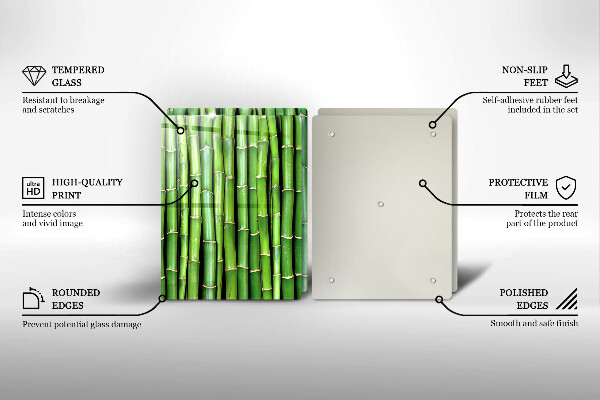 Cache plaque de cuisson Bambous naturels