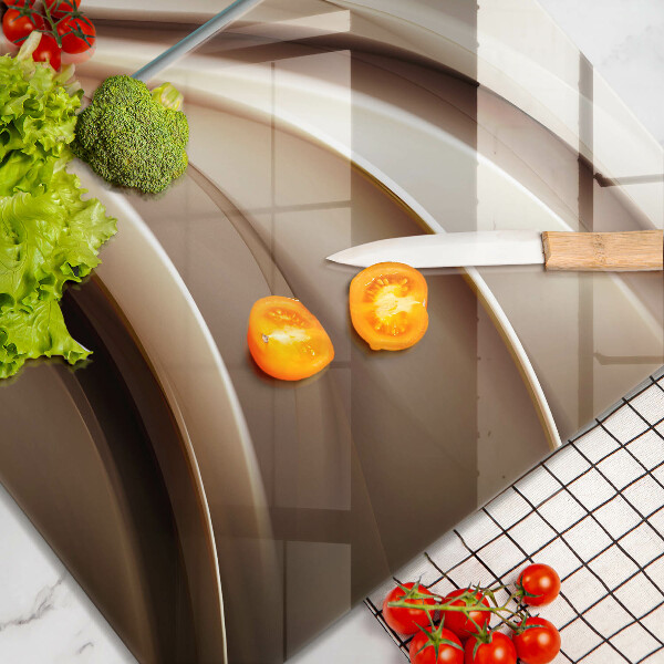 Cache plaque de cuisson Lignes douces d'abstraction