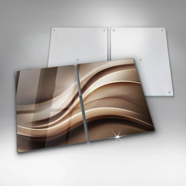 Cache plaque de cuisson Lignes douces d'abstraction