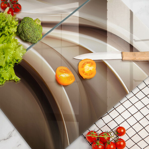 Cache plaque de cuisson Lignes douces d'abstraction