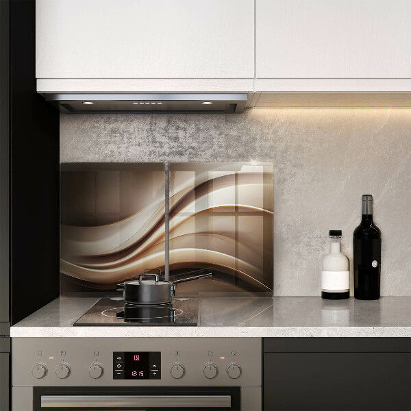 Cache plaque de cuisson Lignes douces d'abstraction