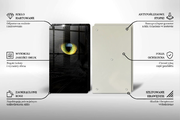 Cache plaque de cuisson Yeux de chat animaux