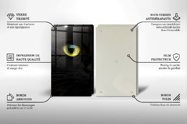 Cache plaque de cuisson Yeux de chat animaux