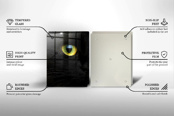 Cache plaque de cuisson Yeux de chat animaux