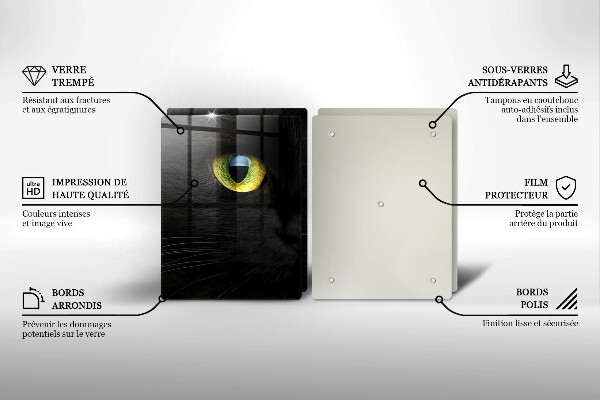 Cache plaque de cuisson Yeux de chat animaux