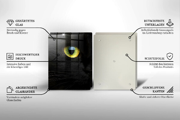 Cache plaque de cuisson Yeux de chat animaux