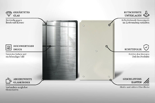 Cache plaque de cuisson Texture métallique