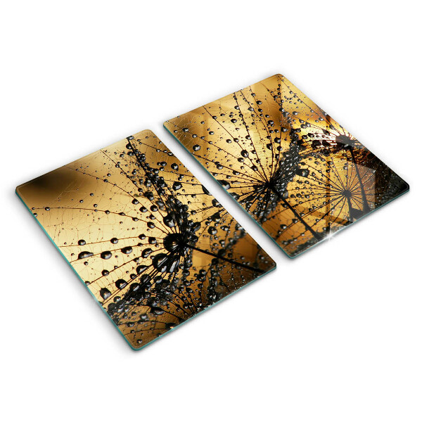 Cache plaque de cuisson Rosée et pissenlits