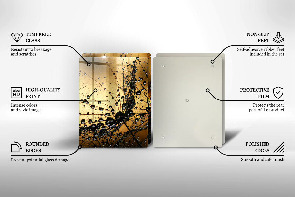 Cache plaque de cuisson Rosée et pissenlits