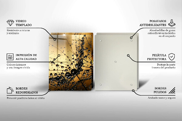 Cache plaque de cuisson Rosée et pissenlits