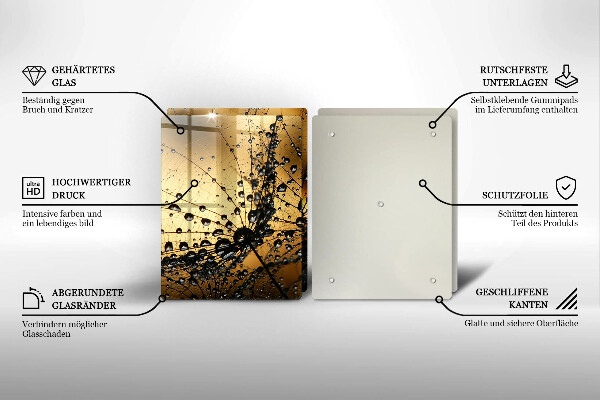 Cache plaque de cuisson Rosée et pissenlits