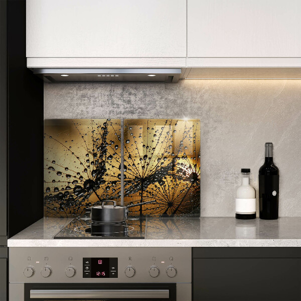 Cache plaque de cuisson Rosée et pissenlits