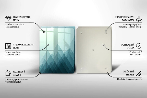 Protection plaque induction Montagnes abstraites