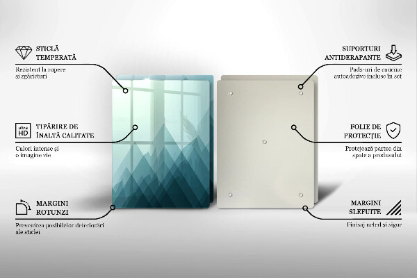 Protection plaque induction Montagnes abstraites