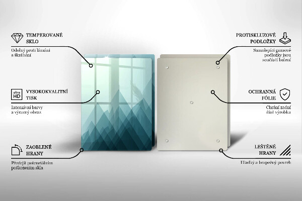 Protection plaque induction Montagnes abstraites