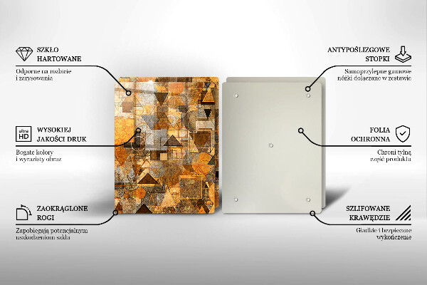 Protection plaque induction Modèle sans couture de figures géométriques