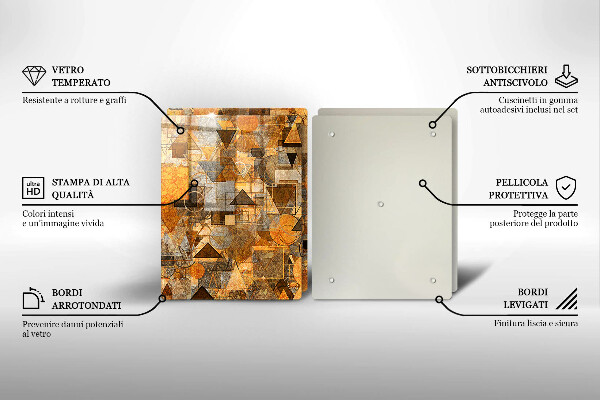 Protection plaque induction Modèle sans couture de figures géométriques