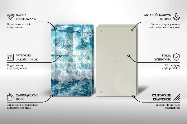 Protection plaque induction Vagues d'eau de mer