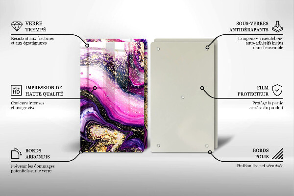 Protection plaque induction Or de conception abstraite