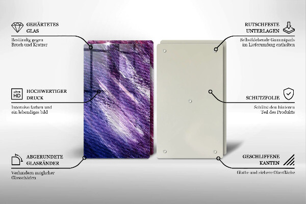 Protection plaque induction Peinture abstraite