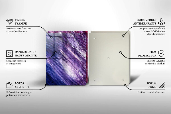 Protection plaque induction Peinture abstraite